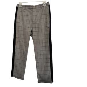 Forever 21 Mens Dress Pants Black and Gray Squares Black Pin Stripe Size 31